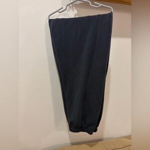 VSX Victoria's Secret Pure Black Featherweight Knit Jogger Pant Womens Size L